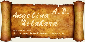 Angelina Milakara vizit kartica